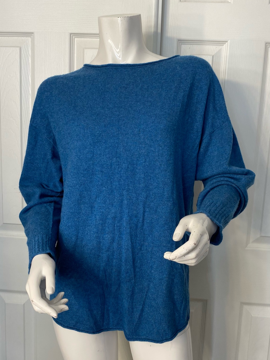 Cashmere Margaret O'leary Blue Crewneck Sweater